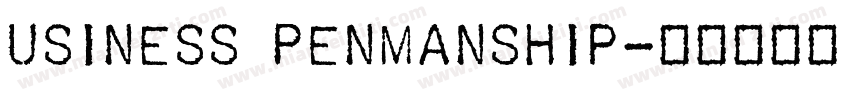 usiness Penmanship字体转换